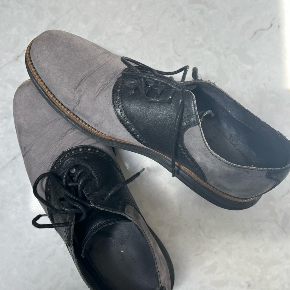 Cole Haan Gray and Black Men's Oxfords